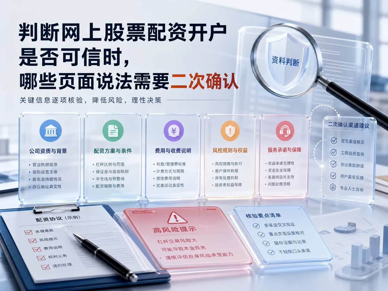 判断网上股票配资开户是否可信时,哪些页面说法需要二次确认缩略图